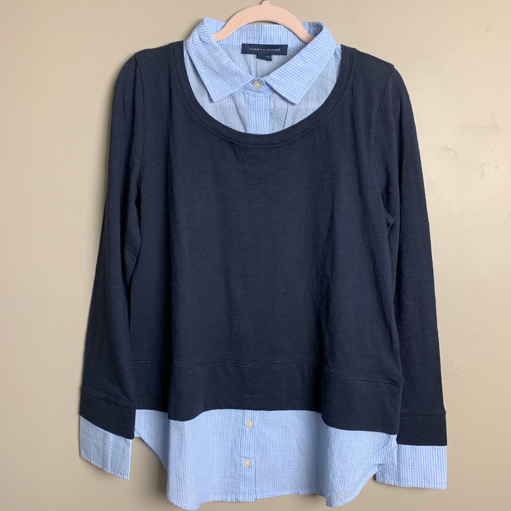 Tommy Hilfiger navy blue woman layer  top